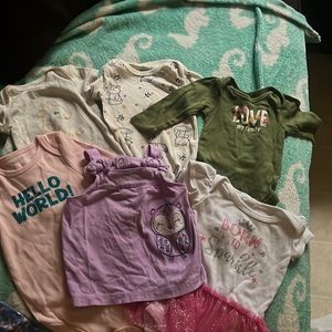 5 bodysuits, 1 shirt.